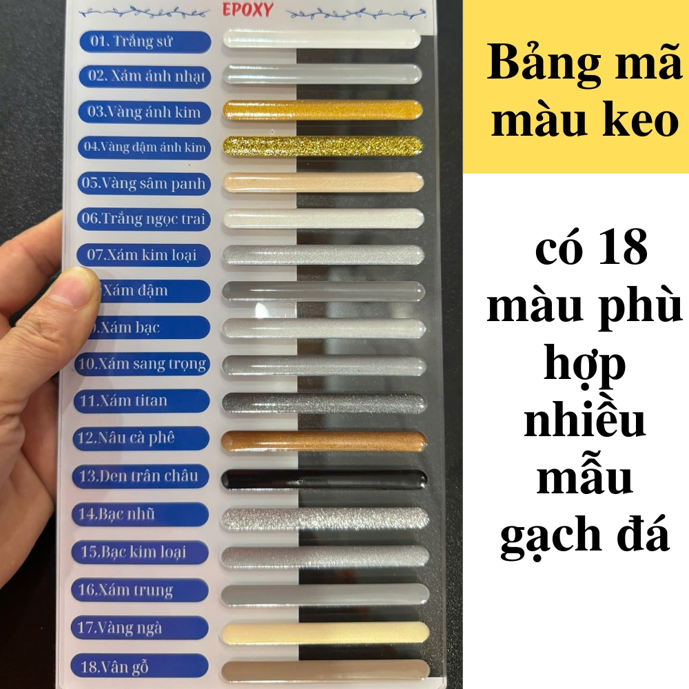 keo ron gạch 2 thành phần KGT, keo epoxy chà ron chống thấm nhà tắm - Ảnh 8