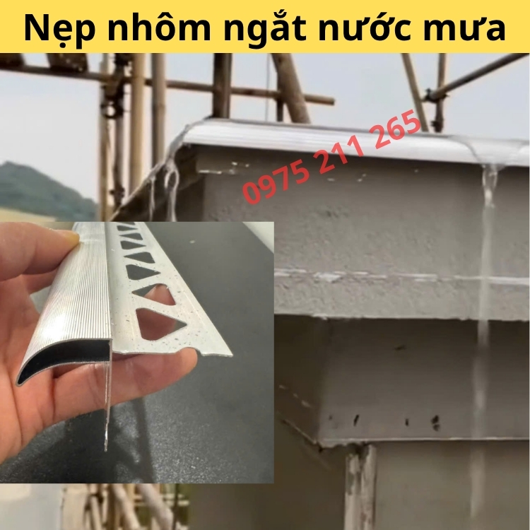 nẹp nhôm ngắt nước mưa
