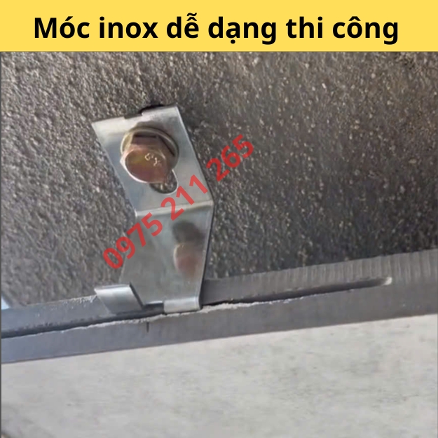 100 ke bát treo đá hoa cương U30, giá bát treo inox ốp tường - Ảnh 8