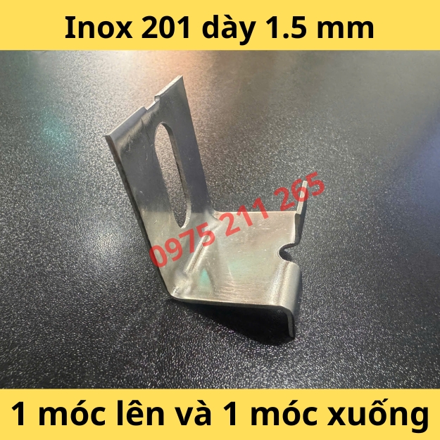 100 ke bát treo đá hoa cương U30, giá bát treo inox ốp tường - Ảnh 2