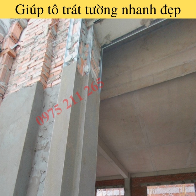 Nẹp v tô cạnh tường, 100 thanh nhựa nẹp góc tô trát - Ảnh 2