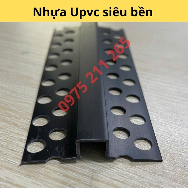 Nẹp ron âm thạch cao U22 đen, 50 thanh nhựa nẹp chỉ trần thạch cao - Ảnh 4