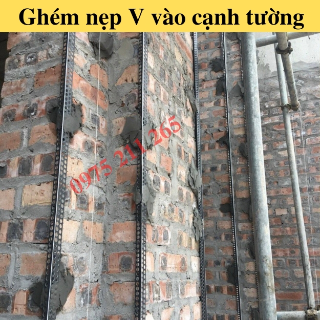 Nẹp v tô cạnh tường, 100 thanh nhựa nẹp góc tô trát - Ảnh 6