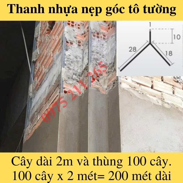 nẹp v tô cạnh tường