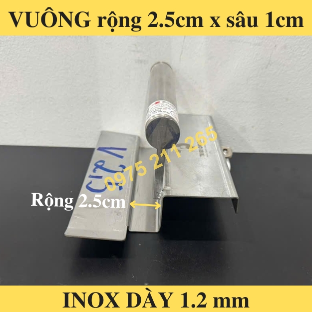 bay cắt ron âm tường loại vuông tròn, bay cắt chỉ tường inox dày 1,2mm - Ảnh 8