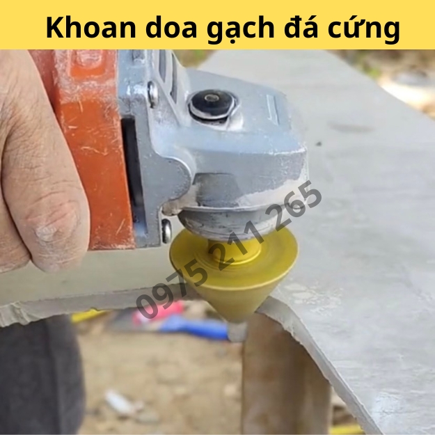 Mũi khoan gạch men đá cứng phi 50mm, khoan lỗ gạch hoa ốp tường - Ảnh 4