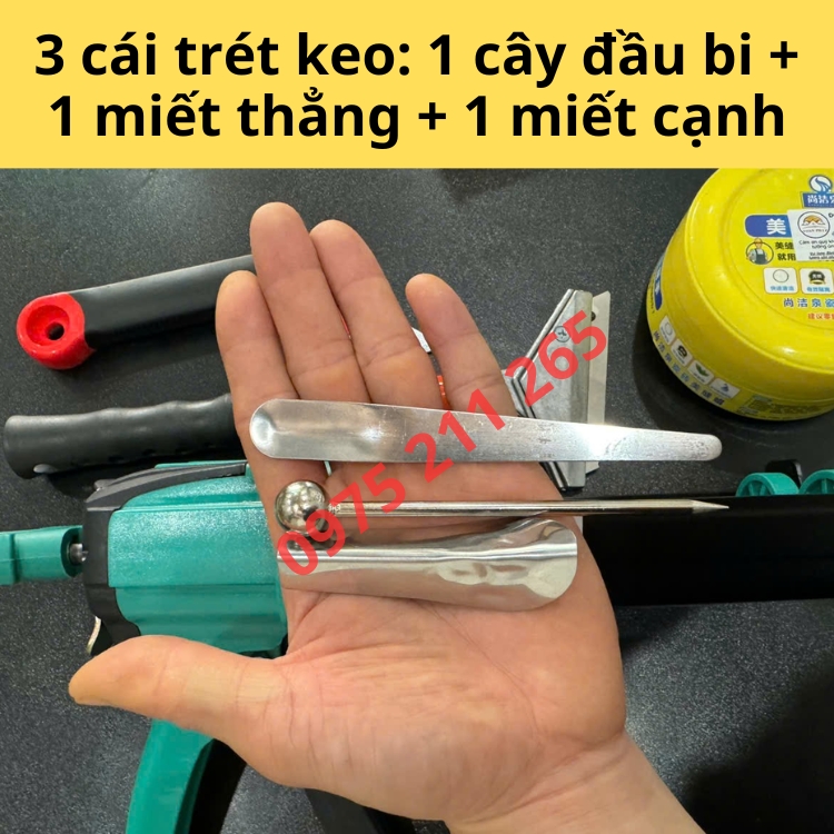 súng bắn keo ron gạch 2 thành phần, dụng cụ thi công keo chà ron epoxy - Ảnh 5
