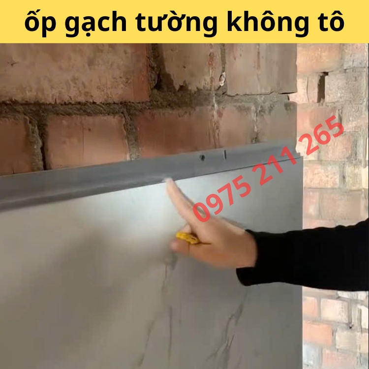 ốp gạch tường không tô