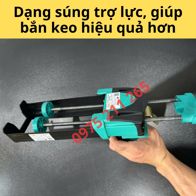 súng bắn keo ron gạch 2 thành phần, dụng cụ thi công keo chà ron epoxy - Ảnh 6