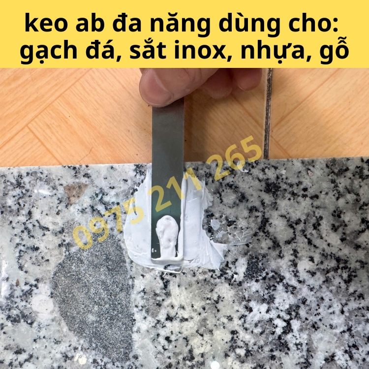 Keo AB 2 thành phần, keo epoxy đa năng dán đá gạch inox gỗ - Ảnh 2
